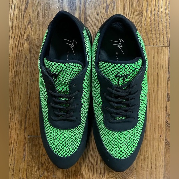 Giuseppe Zanotti JIMI RUNNING Sneakers Black And Green Made In Italty Mens 41 - Picture 4 of 12
